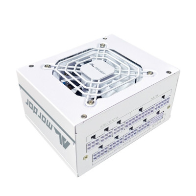 Блок живлення 850 Вт, ALmordor SFX, White, модульний, 80+ Gold, ATX3.1, Active PFC, 80 мм, 4xMolex / 8xSATA / 3x6+2-pin / 1x16-pin / 2x4+4-pin / 1x20+4-pin, FanStop (ALSFX850WH31)