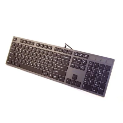 Клавіатура A4Tech KV-300H, Black/Grey, USB, ультратонкий дизайн, ножичні перемикачі, хаб 2xUSB, 1.5 м
