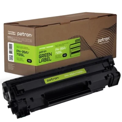 Картридж Canon 712, Black, LBP-3010/3020, 1500 стор, Patron Green (PN-35A/712GL)