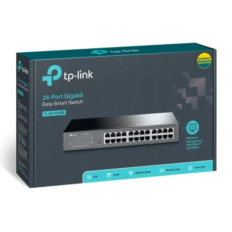Комутатор TP-LINK TL-SG1024DE, 24x100/1000 Mb/s, керований