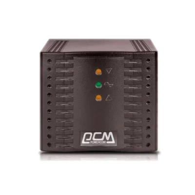 Стабілізатор PowerCom TCA-3000 Black, 3000 ВА, 1500 Вт, вхідна напруга 220V+/-20%, 4 розетка (Schuko), 2.1 кг, LED індикація (TCA-3K0A-6GG-2261)