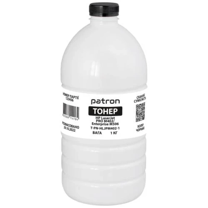 Тонер HP LJ M402/M403/M426/M427, Canon LBP212/214/215, MF421/426/428/429, 1 кг, Patron (PN-HLJPM402-1)