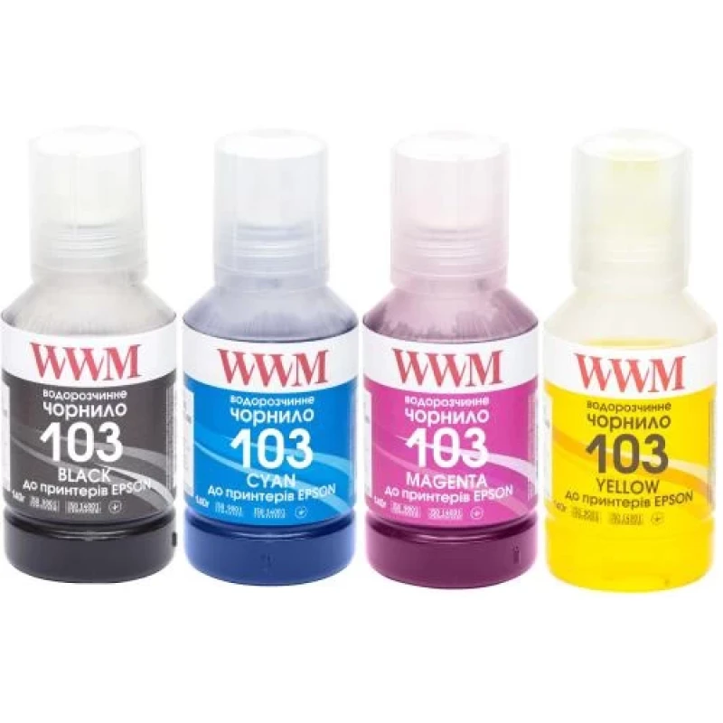 Комплект чорнил WWM Epson L3100/L3110/L3150, 4 x 140 мл (E103SET4)