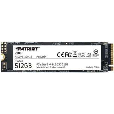 Твердотільний накопичувач SSD 512Gb, Patriot P300, PCI-E 3.0 x4, M.2 2280, 3D TLC, 1700/1100 МБ/с (P300P512GM28)