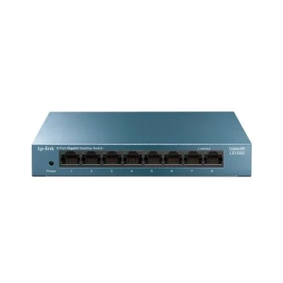 Комутатор TP-LINK LS108G, 8x100/1000 Mb/s, металевий корпус, некерований