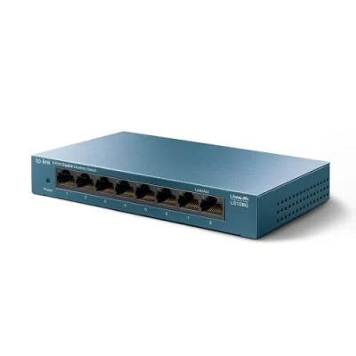 Комутатор TP-LINK LS108G, 8x100/1000 Mb/s, металевий корпус, некерований Комутатор TP-LINK LS108G, 8x100/1000 Mb/s, металевий корпус, некерований