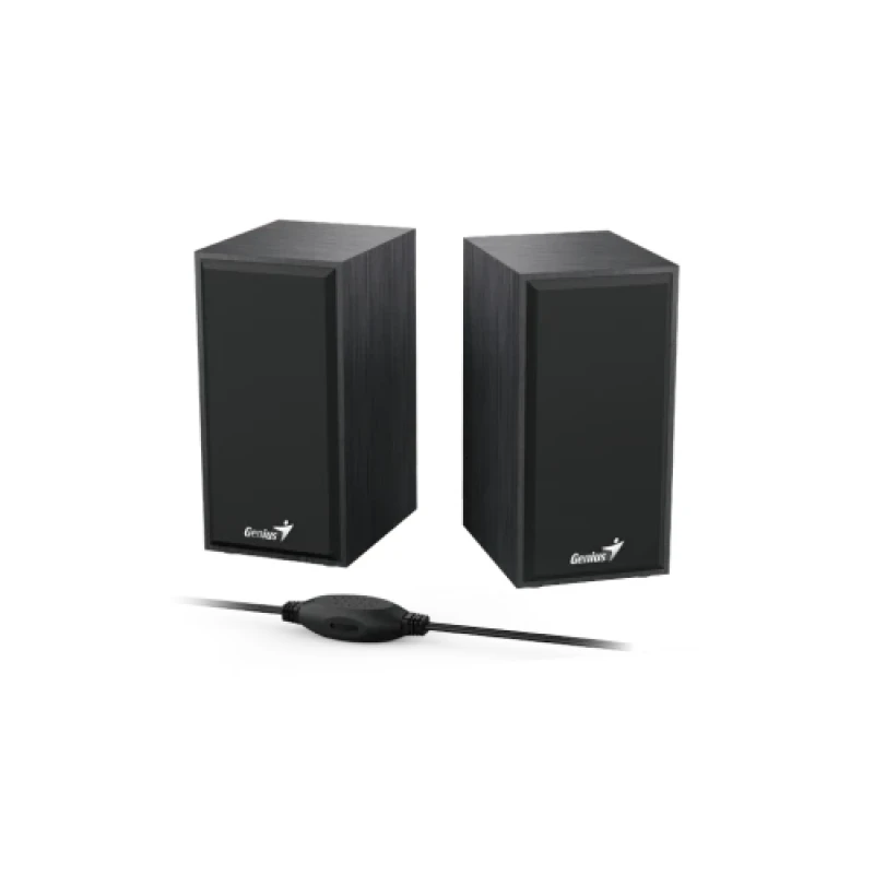Колонки 2.0 Genius SP-HF180, Black, 6 Вт (2 x 3 Вт), 3.5 мм, МДФ, живлення від USB, керування ззаду