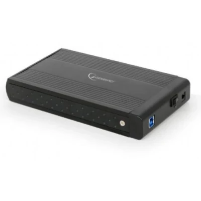 Кишеня зовнішня Gembird, Black, 3.5", USB 3.0, 1xSATA, зовнішній БЖ, алюмінієвий корпус (EE3-U3S-3)