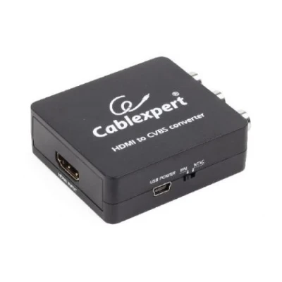 Перехідник HDMI (F) - 3xRCA (F), Cablexpert, Black (DSC-HDMI-CVBS-001) Перехідник HDMI (F) - 3xRCA (F), Cablexpert, Black (DSC-HDMI-CVBS-001)