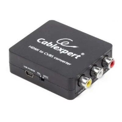 Перехідник HDMI (F) - 3xRCA (F), Cablexpert, Black (DSC-HDMI-CVBS-001) Перехідник HDMI (F) - 3xRCA (F), Cablexpert, Black (DSC-HDMI-CVBS-001)