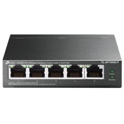 Комутатор TP-LINK TL-SF1005LP, 5x10/100 Mb/s, автоматичне визначення/AUTO MDI/MDIX, металевий корпус, керований