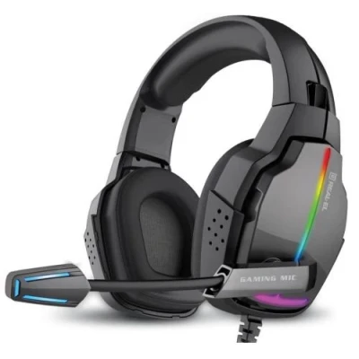 Навушники REAL-EL GDX-7780 Surround 7.1, Black, RGB, USB, накладні, мікрофон, кабель 2.2 м