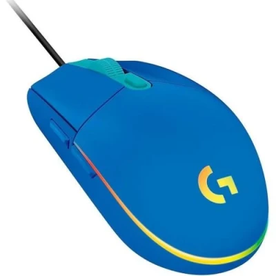 Миша Logitech G102 LIGHTSYNC, Blue, USB, оптична, 200-8000 dpi, RGB-підсвічування LIGHTSYNC, 6 програмованих механічних кнопок із пружинним механізмом, 2.1 м (910-005801)