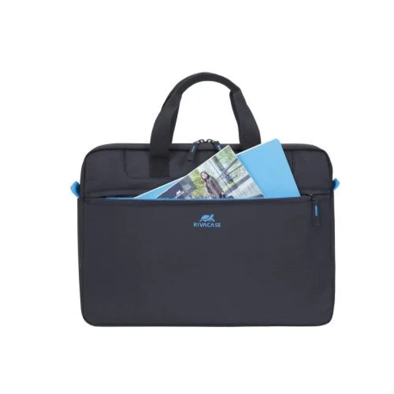 Сумка для ноутбука 15.6" RivaCase Regent, Black, поліестер, 420x290x55 мм (8037)