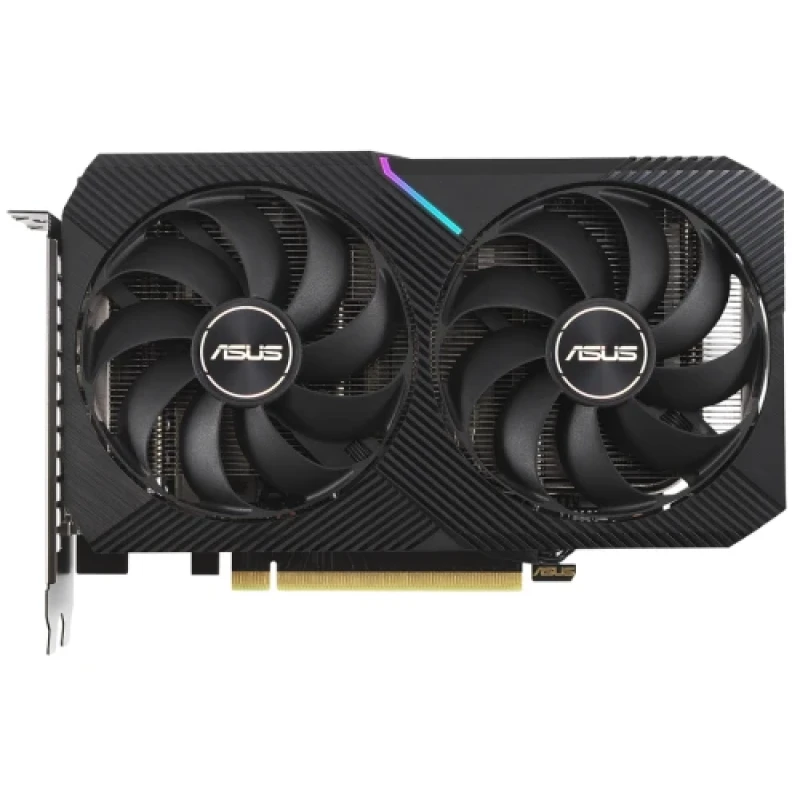 Відеокарта GeForce RTX 3060, Asus, DUAL OC V2, 12Gb GDDR6, 192-bit, HDMI/3xDP, 1867/15000 MHz, 8-pin (DUAL-RTX3060-O12G-V2)