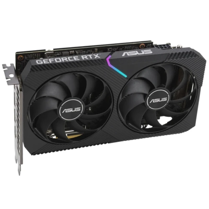 Відеокарта GeForce RTX 3060, Asus, DUAL OC V2, 12Gb GDDR6, 192-bit, HDMI/3xDP, 1867/15000 MHz, 8-pin (DUAL-RTX3060-O12G-V2)