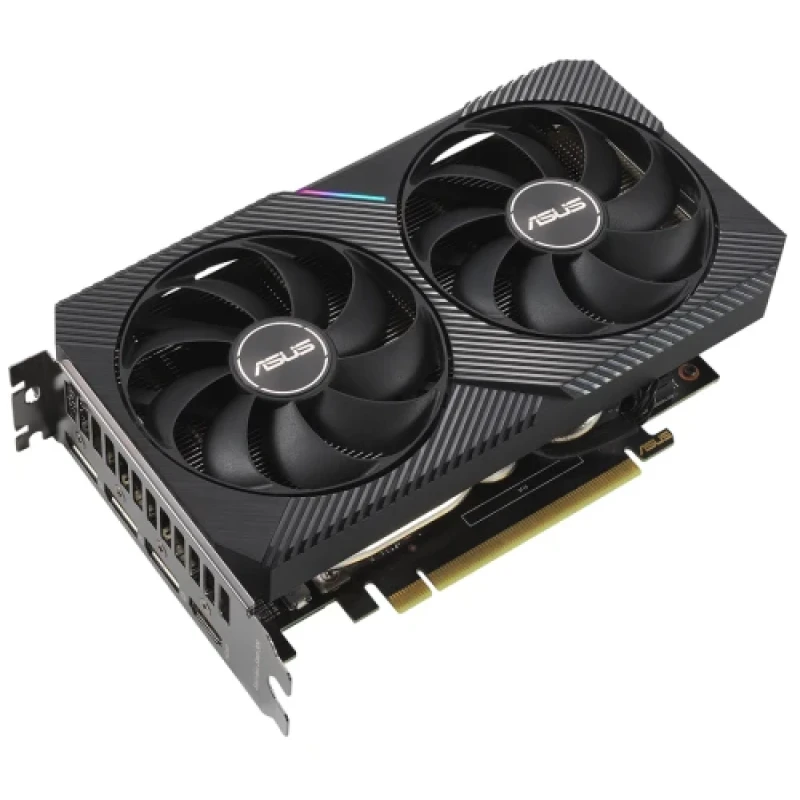 Відеокарта GeForce RTX 3060, Asus, DUAL OC V2, 12Gb GDDR6, 192-bit, HDMI/3xDP, 1867/15000 MHz, 8-pin (DUAL-RTX3060-O12G-V2)