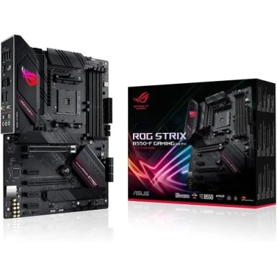 Мат.плата AM4 (B550) Asus ROG STRIX B550-F GAMING WIFI II, B550, 4xDDR4, CrossFire, Int.Video(CPU), 6xSATA3, 2xM.2, 1xPCI-E 16x 4.0, 1xPCI-E 16x 3.0, 3xPCI-E 1x 3.0, ROG SupremeFX, I225-V, WiFi 6, Bluetooth 5.2, 8xUSB3.2/4xUSB2.0, HDMI/DP, ATX