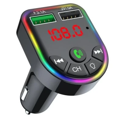 FM-модулятор Havit HV-FM810BT, Black, від прикурювача, Bluetooth 5.2 + EDR, 2xUSB (3.1A / 1A), microSD / USB / AUX / FM передавач (87.5-108МГц)