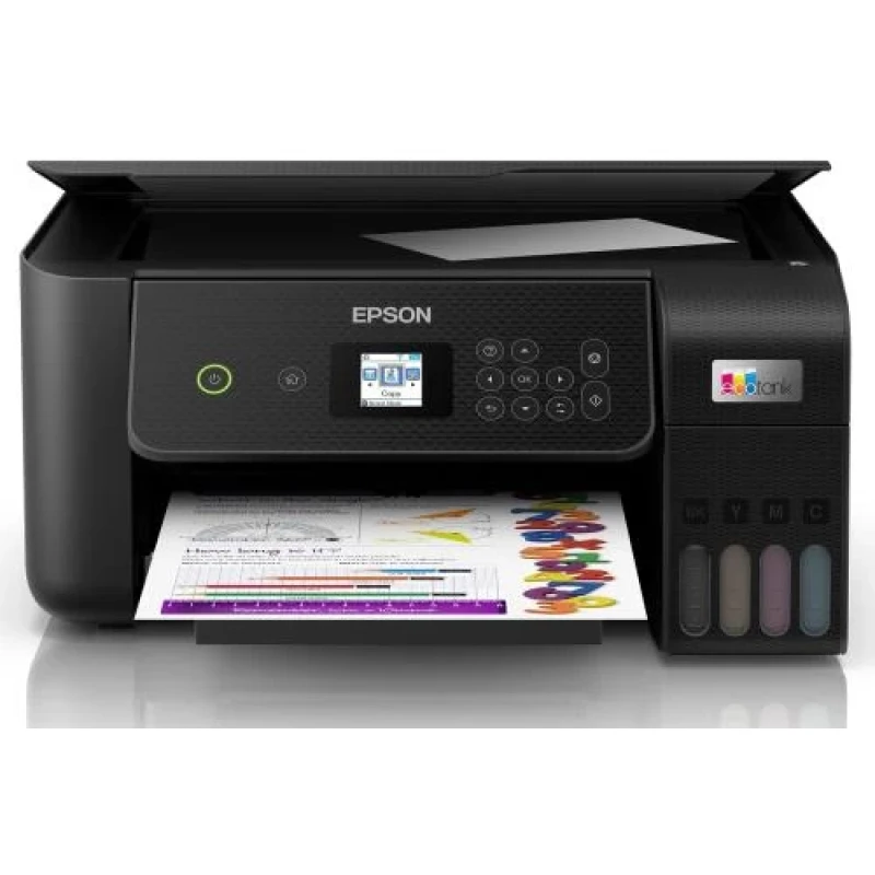 БФП струменевий кольоровий A4 Epson L3260, Black, WiFi, 5760х1440 dpi, до 33/15 стор/хв, РК-екран 3.7 см, USB, вбудоване СБПЧ, чорнило Epson 103 (C11CJ66409)