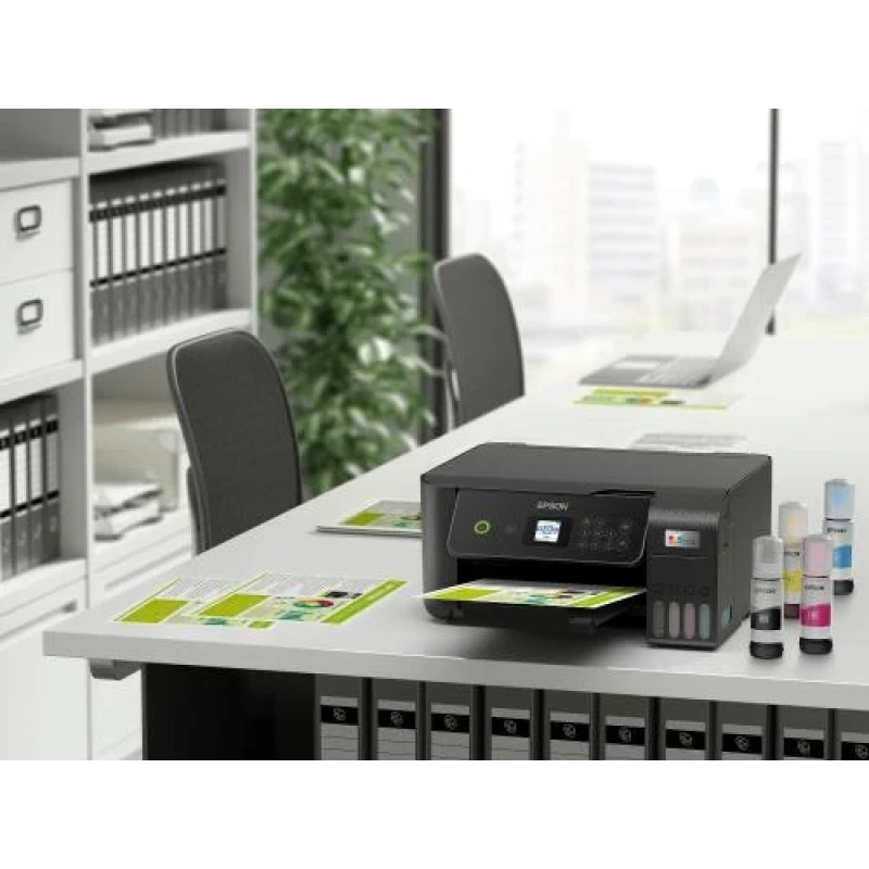 БФП струменевий кольоровий A4 Epson L3260, Black, WiFi, 5760х1440 dpi, до 33/15 стор/хв, РК-екран 3.7 см, USB, вбудоване СБПЧ, чорнило Epson 103 (C11CJ66409)