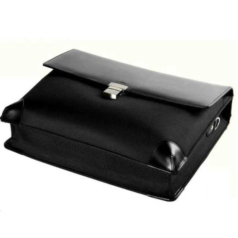 Портфель для ноутбука 14" Fouquet NBC-1002M, Black, ультраміцний нейлон 1680 Den, ручка та оздоблення з високоякісної шкіри