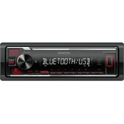 Автомагнітола Kenwood KMM-BT209 Bluetooth, USB, 1 Din, підсвічування Red
