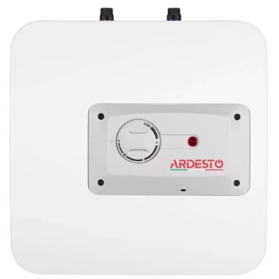 Водонагрівач Ardesto 15U/3 (3100842) White, 1200W, 15л, мокрий ТЕН, вертикальний, керування механічне, під мийкою, прямокутний, подача води зверху, терморегулятор, захист від перегріву, індикатор роботи, 36x32.7x36см