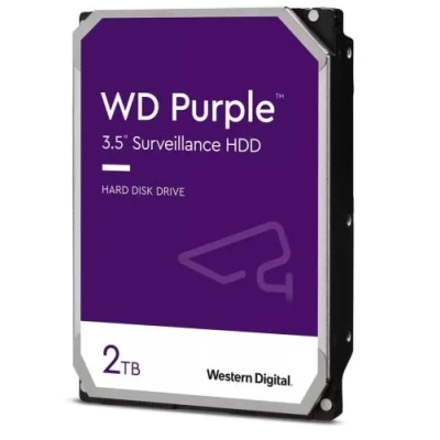 Жорсткий диск 3.5" 2Tb Western Digital Purple, SATA3, 64 Мб, 5400 об/хв (WD23PURZ)