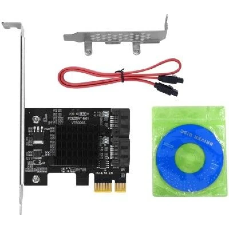 Контролер Dynamode PCI-E x1, 2xSATA3, чіп 88SE9125 (PCI-E-2xSATAIII-Marvell)