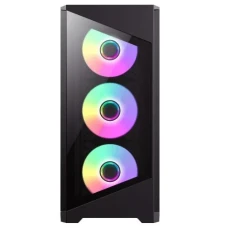 Корпус GameMax Destroyer TGB, Black, без БЖ, Mid Tower, для MicroATX / Mini-ITX, 1xUSB 3.0 / 2xUSB 2.0, макс. CPU - 165 мм / VGA - 410 мм, 4x120 мм ARGB, бічна панель із загартованого скла