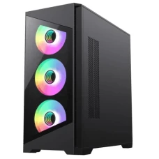 Корпус GameMax Destroyer TGB, Black, без БЖ, Mid Tower, для MicroATX / Mini-ITX, 1xUSB 3.0 / 2xUSB 2.0, макс. CPU - 165 мм / VGA - 410 мм, 4x120 мм ARGB, бічна панель із загартованого скла