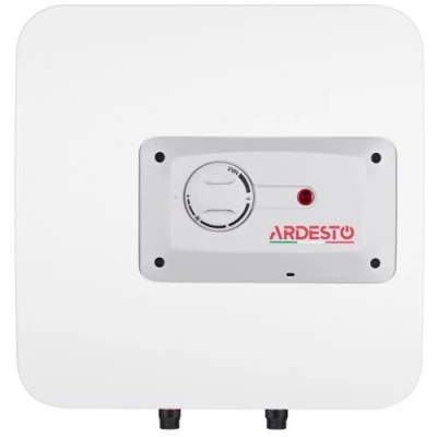 Водонагрівач Ardesto 15/3 (3100841), White, 1200W, 15л, мокрий ТЕН, вертикальний, керування механічне, над мийкою, прямокутний, подача води зверху, терморегулятор, захист від перегріву, індикатор роботи, 36x32.7x36см