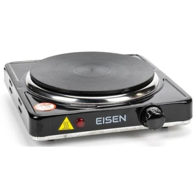 Настільна плита Eisen EHP-158B, Black, 1500 Вт, електрична, чавун, механічне керування, діаметр поверхні нагріву 18,5 см, захист від перегріву