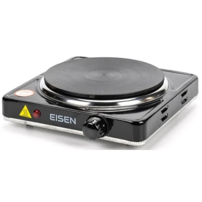 Настільна плита Eisen EHP-158B, Black, 1500 Вт, електрична, чавун, механічне керування, діаметр поверхні нагріву 18,5 см, захист від перегріву Настільна плита Eisen EHP-158B, Black, 1500 Вт, електрична, чавун, механічне керування, діаметр поверхні нагріву 18,5 см, захист від перегріву