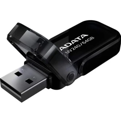 Флеш накопичувач USB 64Gb ADATA UV240, Black, USB 2.0 (AUV240-64G-RBK)