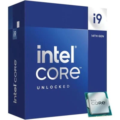 Процесор Intel Core i9 (LGA1700) i9-14900K, Box, 24x3.2 ГГц (Turbo Boost 6.0 ГГц, 32 потоки), UHD Graphics 770, L3 36Мб, Raptor Lake, 10 нм, TDP 125 Вт, розблокований множник, система охолодження в комплекті не йде (BX8071514900K)