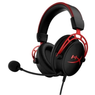 Навушники HyperX Cloud Alpha, Black/Red, 3.5 мм, мікрофон з шумопоглинанням, динаміки 50 мм, вбудований регулятор гучності (4P5L1AM)