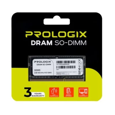 Пам'ять SO-DIMM, DDR3, 8Gb, 1600 MHz, ProLogix, 1.35V, CL11 (PRO8GB1600D3S) Пам'ять SO-DIMM, DDR3, 8Gb, 1600 MHz, ProLogix, 1.35V, CL11 (PRO8GB1600D3S)