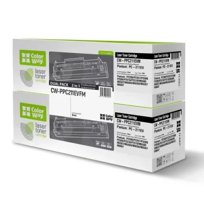 Картридж Pantum PC-211, Black, M6500/M6500W, P2200/P2207/P2507, 1600 стор, ColorWay, Dual Pack (CW-PPC211EVFM)
