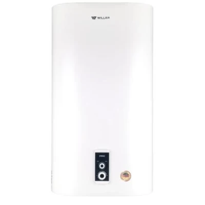 Водонагрівач Willer EVH80R Spring, 2000W, 80л, універсальний, мокрий ТЕН, 2 ТЕНи, плаский, механічне керування, 3 режими потужності, зовнішній терморегулятор, бак титанокварцова емаль, С, 95.5х53х31см
