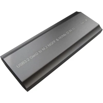 Кишеня зовнішня Dynamode, Grey, M.2, Type-C 3.2 Gen2, 1xM.2 NVMe / SATA, формат 2230/2242/2260/2280, алюмінієвий корпус (DM-CAD-SSD05)