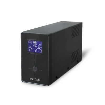 Джерело безперебійного живлення EnerGeni EG-UPS-031, LCD дисплей, 650 VA, Black