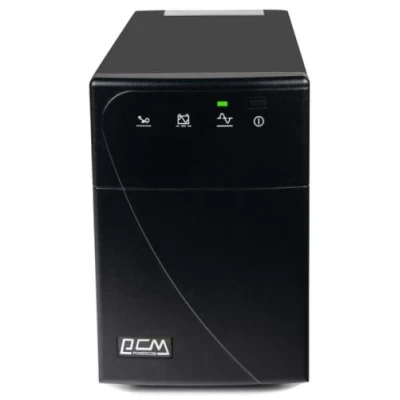 Джерело безперебійного живлення PowerCom BNT-3000AP Black, 3000 ВА, 1800 Вт, лінійно-інтерактивний, AVR, 6 розеток (IEC), батарея 12В/7Ач x 3 шт, захист RJ45