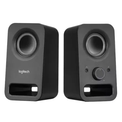 Колонки 2.0 Logitech Z150, Black, 3 Вт, 3.5 мм, роз'єм для навушників, роз'єм лінійного аудіовходу (980-000814)
