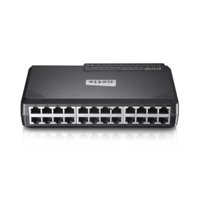 Комутатор Netis NIST3124P, 24x10/100 Mb/s, 2хSFP пластиковий корпус, некерований
