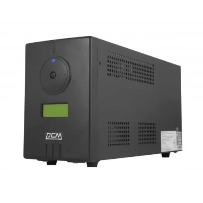 Джерело безперебійного живлення PowerCom INF-1500AP Black, 1500 ВА, 1050 Вт, чиста синусоїда, 2 розетки, зовнішня батарея (24 В, 50 Аг – 200 Аг)