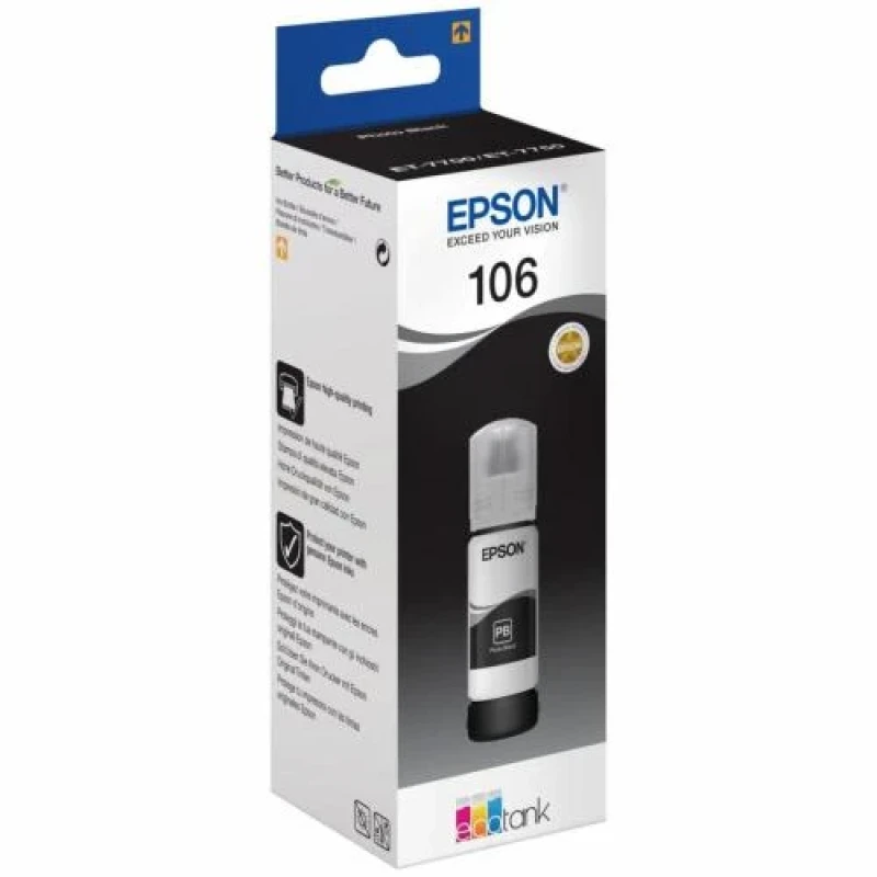 Чорнило Epson 106, Black, для L7160/L7180, 70 мл, водорозчинне (C13T00R140)