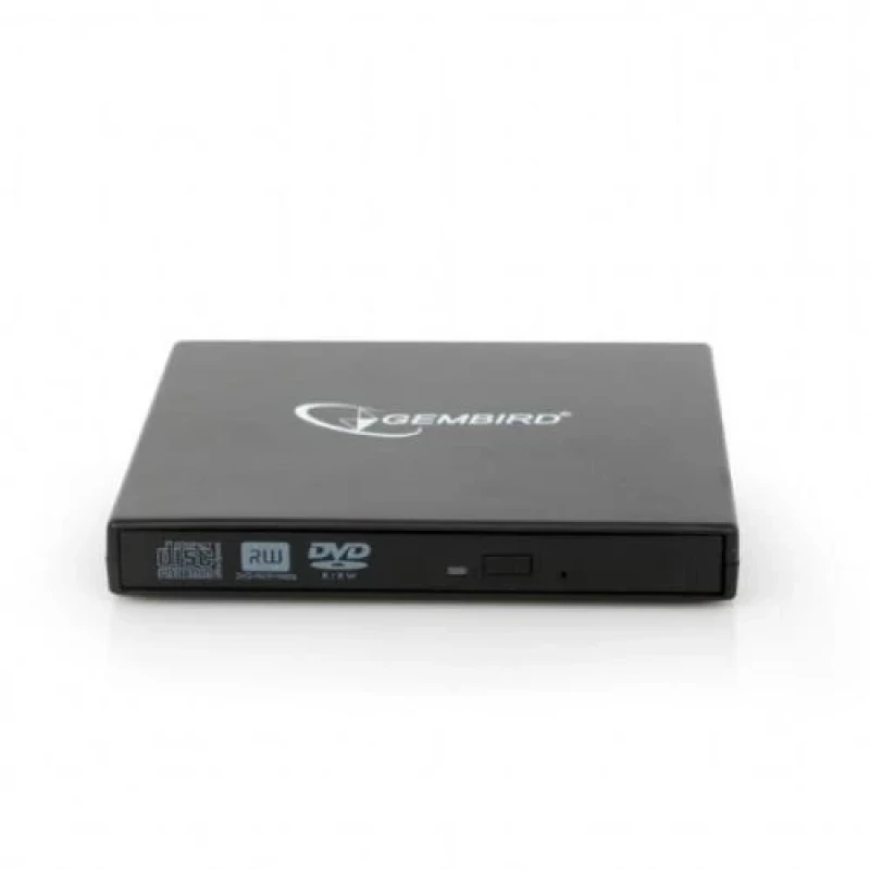 Зовнішній оптичний привід Gembird, Black, DVD+/-RW, USB 2.0 (DVD-USB-02)