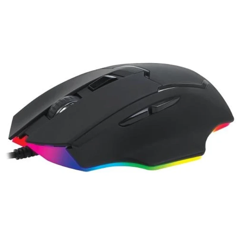 Миша REAL-EL RM-555, Black, USB, оптична, 800/1200/1600/2400 dpi, 6 кнопок, 1,8 м, вбудоване підсвічування (RM-555)